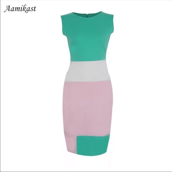 Color Block Dress XXL - Picture 2 of 4